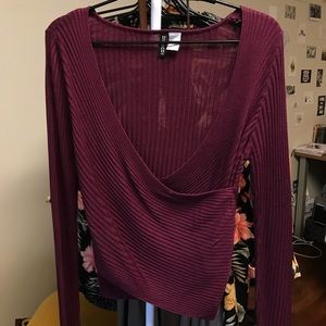 Burgundy Layered Sweater.